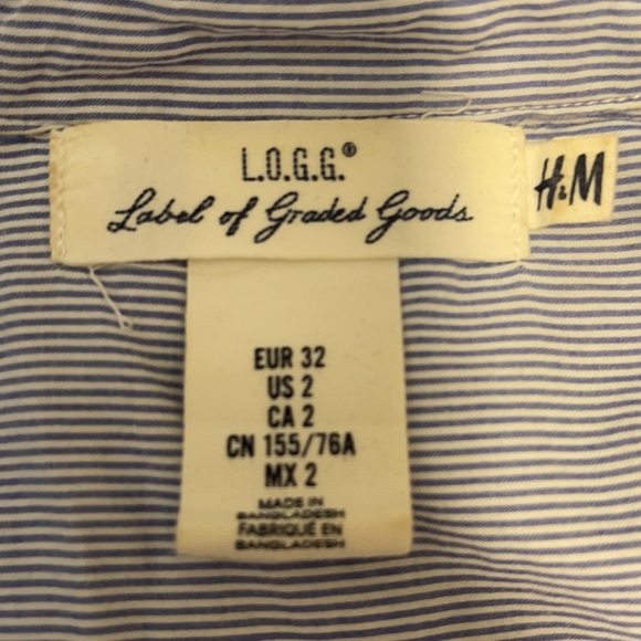 Blue + White Striped Shirt Dress 👔 - Picture 7 of 7